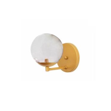 Imagem de Arandela Moderna Jabuticaba Dourada 1 Globo Bola De Vidro Tr