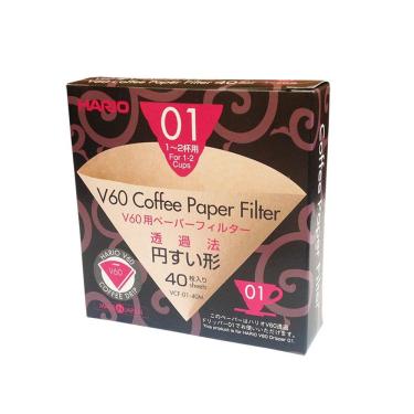 Imagem de Filtro Natural Hario V60 - 40 Unidades - Tamanho 01
