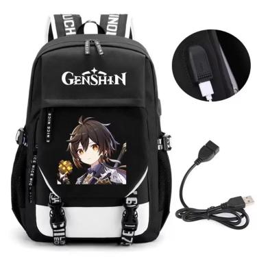 Imagem de Mochila SANMU Genshin Impact em couro PU tamanho mini