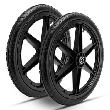 Imagem de Rodas planas livres de 50,8 cm compatíveis com pneus de carrinho de mão rubbermaid