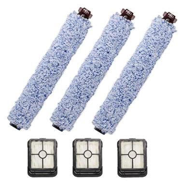 Imagem de Dorifa Kit de peças de acessórios de substituição compatível com limpador multisuperfície Bissell Crosswave multifuncional 1785 e Crosswave Pet Pro 2306 Series - 3 rolos de escova de piso de madeira
