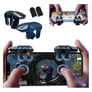 Imagem de Kit Gatilho Gamer Celular + Luva Dedo para Jogos Mobile