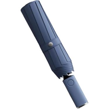 Imagem de Guarda-chuva Dobrável Automático Com Luz Led à Prova De Vento Grande Guarda-chuva Guarda-sol Portátil Ao Ar Livre Para Homens Mulheres, Blue, A
