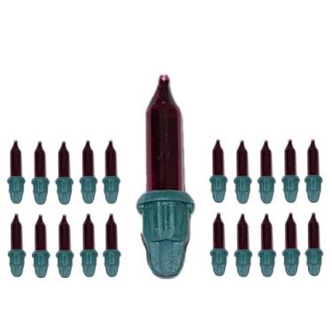 Imagem de JL Missouri Parts & Misc. GE A 20x Mini Lâmpadas de Natal Roxas 2,5 V Volt 0,425 W Watt Lâmpadas de Substituição para Árvore Luzes Incandescentes