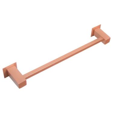 Imagem de Porta Toalha De Banheiro 30cm Aço Inox 304 Rosé Gold Q-T30RG - PERFIL 