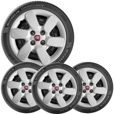 Imagem de Kit 4 Calota FIAT UNO MILLE PALIO SIENA Aro 13 Emblema 095cb - Grid