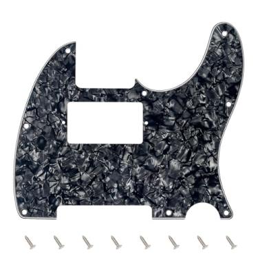 Imagem de Banworks 4 Ply Tele HS/HH Pickguard 8 furos para guitarra elétrica Pickguard placa para USA/Mexican Fender Modern Style Standard Tele Telecaster JT/HB-04 Black Pearl