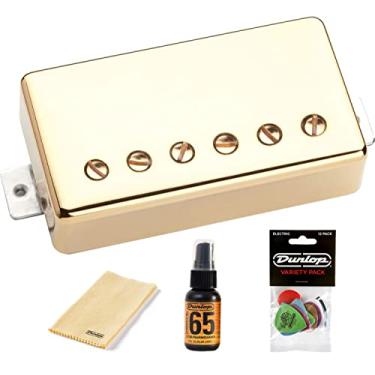 Imagem de Briskdrop Captador Humbucker modelo Seymour Duncan SH-4 JB - Acompanha pacote de palhetas Dunlop e kit de polimento Dunlop (dourado)