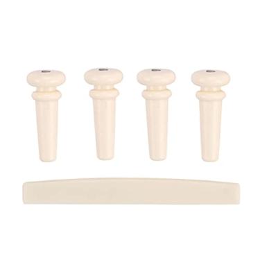 Imagem de Baosity 4 Pinos de ponte de guitarra para baixo acústico + sela para acessórios de reposição de guitarra