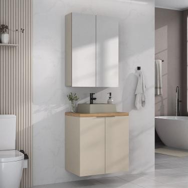 Imagem de Conjunto com Cuba 60cm X 145cm Marrom Panna / Carvalho