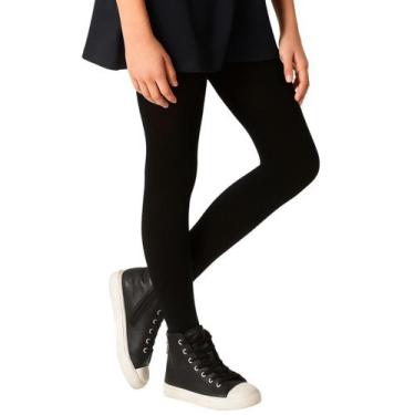 Imagem de Meia calça infantil em algodão fio 80 selene, M, Preto