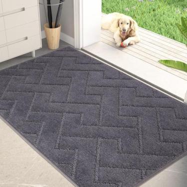Imagem de Capacho PURRUGS Dirt Trapper 80x120cm cinza antiderrapante