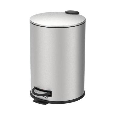 Imagem de Lixeira Com Pedal E Balde 20l Aço Inoxidável Escovado Linha Spin Brino