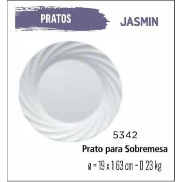 Imagem de Jogo De Prato Jasmin 04 Pratos Sobremesa - Lanche -19Cm Br - Duralex