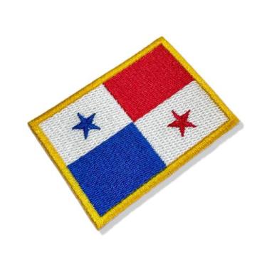 Imagem de BP0102-001 Bandeira Panamá Patch Bordado 7,5x5,0cm - BR44