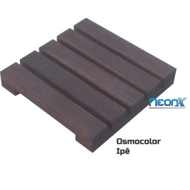 Imagem de Deck De Madeira Modular 25x25cm Com Pintura Neonx, Osmocolor Ipê Semi 