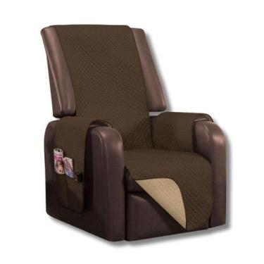 Imagem de Capa Poltrona Impermeável 1 Lugar Dupla Face Viés E Bolsos - Mr Enxova