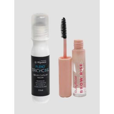 Imagem de Sérum Capilar Roll-on 15ml para Crescimento de Barba e Sobrancelhas Alquimia Pleno Trichoxil - tratamento Antiqueda + ganhe Gel Brow Rise Ruby Rose