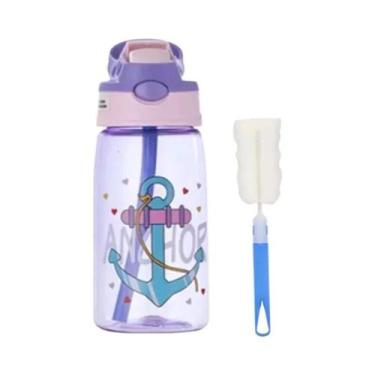 Imagem de Copo De Transição Para Crianças De 480ml Com Canudos E Tampas À Prova 