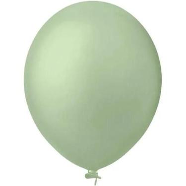 Imagem de Balao Liso 5 Verde Eucalipto C/50 Pic Pic