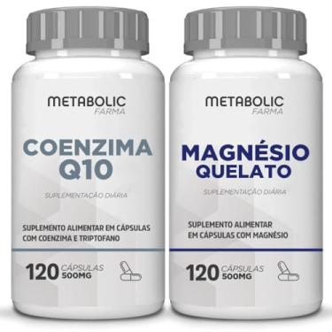 Imagem de Kit Coenzima Q10 + Magnesio Quelato Bisglicinato - 500Mg 240 Cápsulas - Metabolic Farma