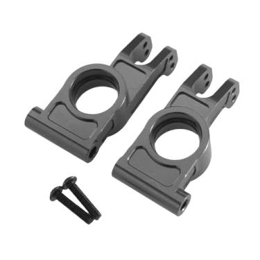 Imagem de oshhni 2 peças 1/7 RC carro eixo traseiro assento peça de reposição veículo peças brinquedos hobby acessório metal atualização peça para substituir 7303, Cinza