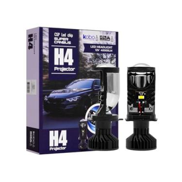 Imagem de Kit Ultra LED H4 Mini Projetor Canhão Super Canbus 42W 12V Iluminação Automotiva (H4)