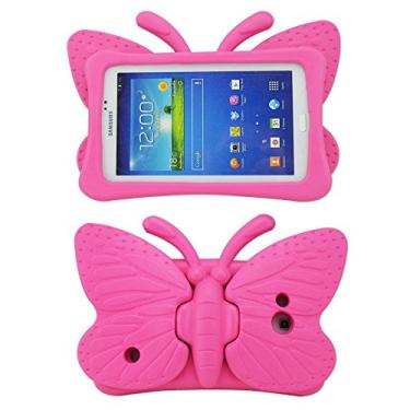 Imagem de Tading Capa infantil para tablet Samsung Galaxy Tab 4/3/3 Lite de 7 polegadas, leve, à prova de choque, espuma vinílica acetinada, super proteção, suporte para SM T230 P3200 T110 (não serve para