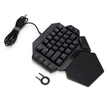 Imagem de Teclado para Jogos de Definição Macro, Teclado para Jogos RGB Blacklight de 35 Teclas Com 9 Cores de Luz de Fundo para a Maioria Dos Computadores
