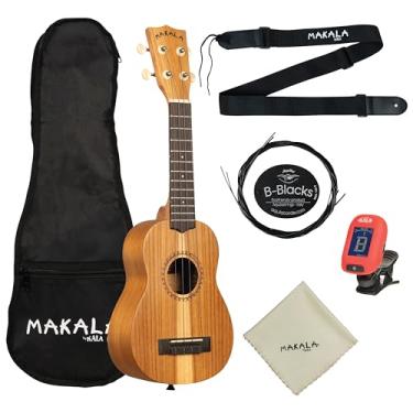 Imagem de Makala by Kala Soprano Ukulele Bundle – Madeira de acácia indonésia com cordas Aquila B-Blacks, Gig Bag, afinador, alça e pano de limpeza – Kit para iniciantes da Kala Music