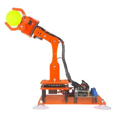 Imagem de Adeept 5-DOF Robotic Arm Kit Compatible with Arduino IDE, Programmable DIY Coding STEM Educational 5 Axis Robot Arm with OLED Display Processing Code and Tutorials - Orange