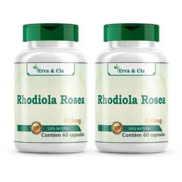 Imagem de Rhodiola Rosea 100% Pura   Raiz Dourada   500 Mg 2 Frascos