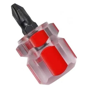 Imagem de BYYINGSUS Conjunto de kit de chave de fenda mini pequena chave de fenda portátil com cabeça de rabanete transparente, ferramentas manuais de reparo de carro de precisão (vermelho)