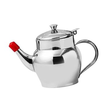 Imagem de Generic Garrafa dispensadora de óleo de aço inoxidável com alça, garrafa de azeite de oliva, pote de vinagre com filtro de malha fina para cozinha, 400ml