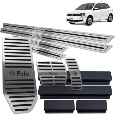 Imagem de Descanso Pedaleira Soleira Polo 2003 a 2015 Preto Auto BR