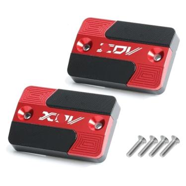 Imagem de BYYINGSUS Tampa do cilindro mestre do copo do óleo combustível do freio protetor de fluido motocicleta CNC alumínio compatível com Longjia XDV250si XDV300i (vermelho)