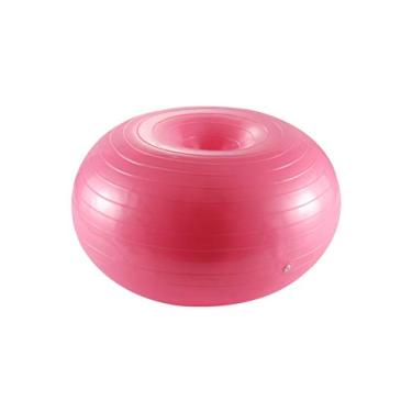 Imagem de RiToEasysports Bola de Ioga, Exercícios de Donut Bola de Estabilidade para Ioga Pilates de Equilíbrio Treinamento Com Bomba Inflável (Rosa)