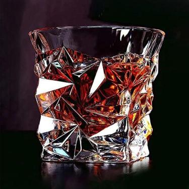 Imagem de Jogo De Copos Vidro Whisky Licor Luxuoso Sofisticado 300Ml