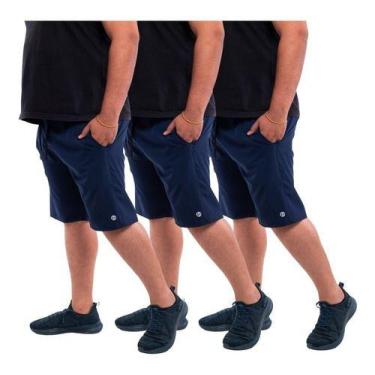 Imagem de Kit 3 Short Bermuda Masculina Plus Size Tactel Com Elastano 118 - KS, 