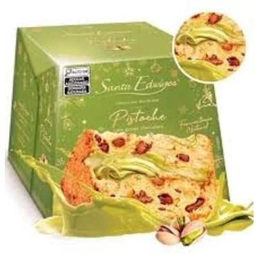 Imagem de Panettone Pistache Gotas Chocolate Santa Ediwiges 500g Sabor Pistache 