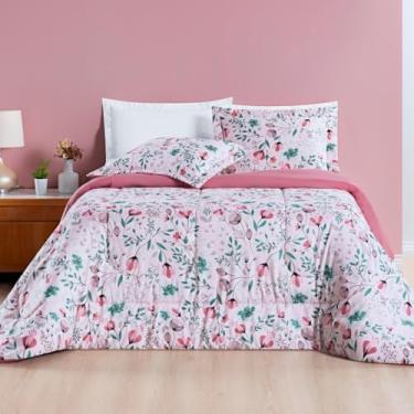 Imagem de Kit Edredom Super King 200 Fios Dupla Face com Porta Travesseiro 03 Peças Avere Bothanica