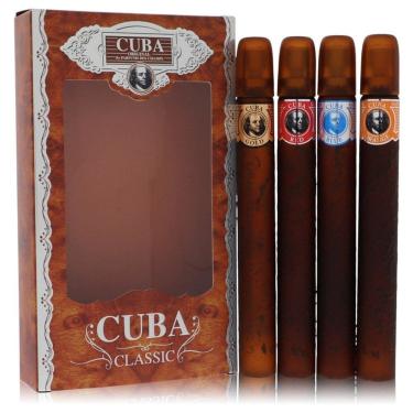 Imagem de Perf.Col. Masc.Cuba Gold Fragluxe Caixa Presente 35ML Cuba Red,Cuba Blue,Cuba Gold,Cuba...