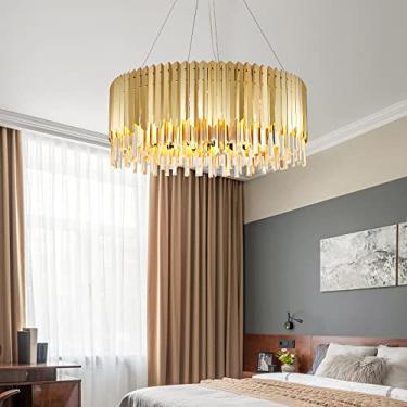 Imagem de Lustres de cristal de luxo, lustre de cristal丨Luminária pendente de luxo para sala de estar丨Luminária pendente criativa para quarto丨Iluminação de lustre LED E14 compatível com sala de jantar