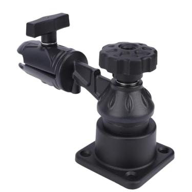 Imagem de Luocute Base de Montagem de Exibição de Localizador de Peixes de Alumínio, Suporte Grosso Reforçado Com Almofada Macia, Suporte Eletrônico Marinho Revestido Preto Portátil e Compacto