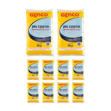 Imagem de Kit 10 Ph Certo Elevador Alcalinizante Piscinas 2kg - Genco