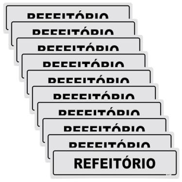 Imagem de Placa de Identificação para Refeitório, PS 1mm, 30x7cm, Impressão UV, Resistente à Água, com Fita Dupla Face, para Empresas e Comércios (10)