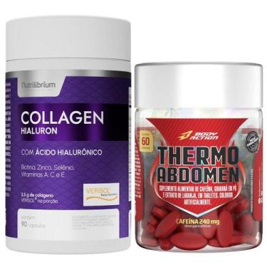 Imagem de 1x Colágeno Verisol Ácido Hialurônico Caps 1x Thermo Abdomen 60 Comp -