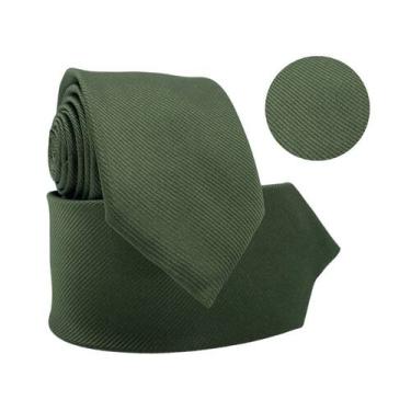 Imagem de Gravata Social Risco Fino Padrinho Evento - oem, Verde oliva escuro ri