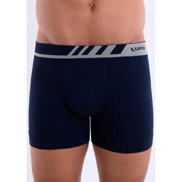 Imagem de Cueca Boxer Microfibra Lupo - Azul Marinho - 00671 | Pau a Pique