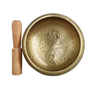 Imagem de Tigela de canto de meditação budista tibetana canta yoga tigela budista som budista tigela cobre (tamanho : 8 cm) ()